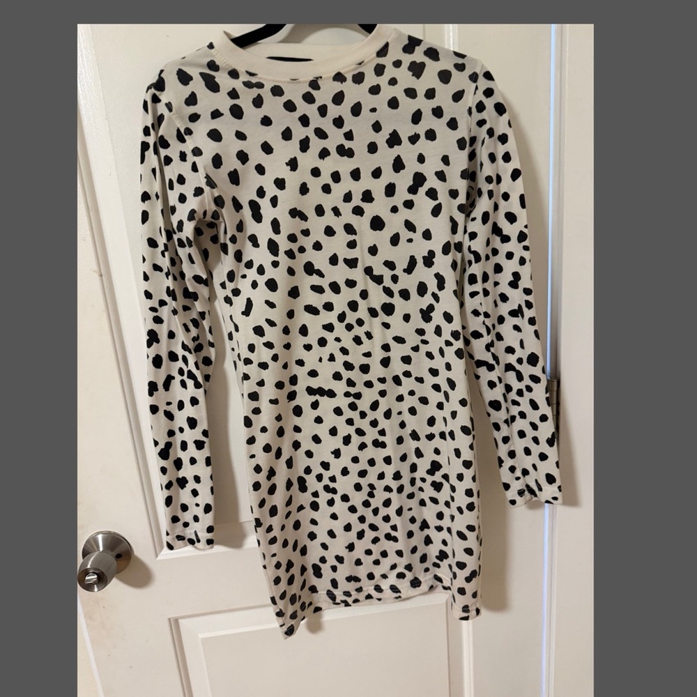 Stylish Black and White Polka Dot Dress